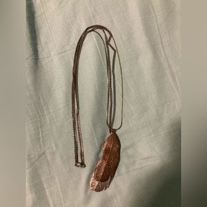 Feather 2-tone Necklace
